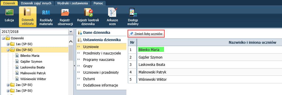 Zaloguj się do systemu UONET+ jako wychowawca oddziału, do którego omyłkowo trafił uczeń. 2.