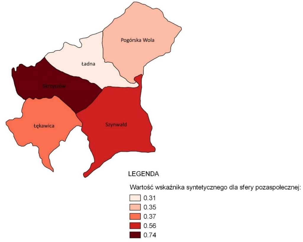 5. Wybór obszaru zdegradowanego Na podstawie przeprowadzonej diagnozy zjawisk społecznych oraz w pozostałych sferach, możliwe było wskazanie obszaru na terenie gminy, na którym z uwagi na