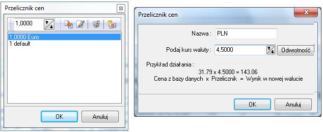 rys. 266 - ustalanie przelicznika dla bazy z cenami podanymi w Euro) 6. Baza modeli 3D użytkownika 6. 1.