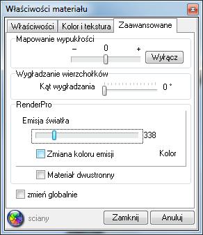 odbicia odbicia ogólne odbicia poziome odbicia pionowe rozmycie odbid CAD Kuchnie v. 6.