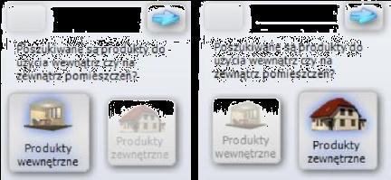 Po dokonaniu tego najbardziej ogólnego wyboru rodzaju produktów, istnieją dwie możliwości dalszej pracy: w trybie Wybór produktu lub Wybór koloru (rys. 388).