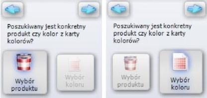 emalii alkidowej, farby emulsyjnej, lakieru akrylowego) powinien kliknąd na ikonę Wybór produktu a następnie ponownie na niebieską strzałkę w prawo.