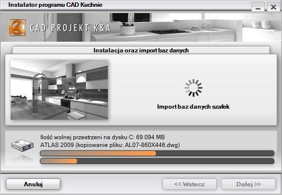 rys. 25 postęp instalacji baz danych wnętrz rys.