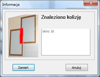 rys. 91 komunikat o kolizji Uwaga! Wstawiane obiekty można centrowad w pionie i poziomie.