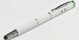 długopis; intuicyjna obsługa 3 guzikami, przewijanie strony do przodu/tyłu i światło lasera; długopis wysokiej jakości, tusz, wymienne wkłady (D1, długość 67 mm); zawiera baterię AAA, długa