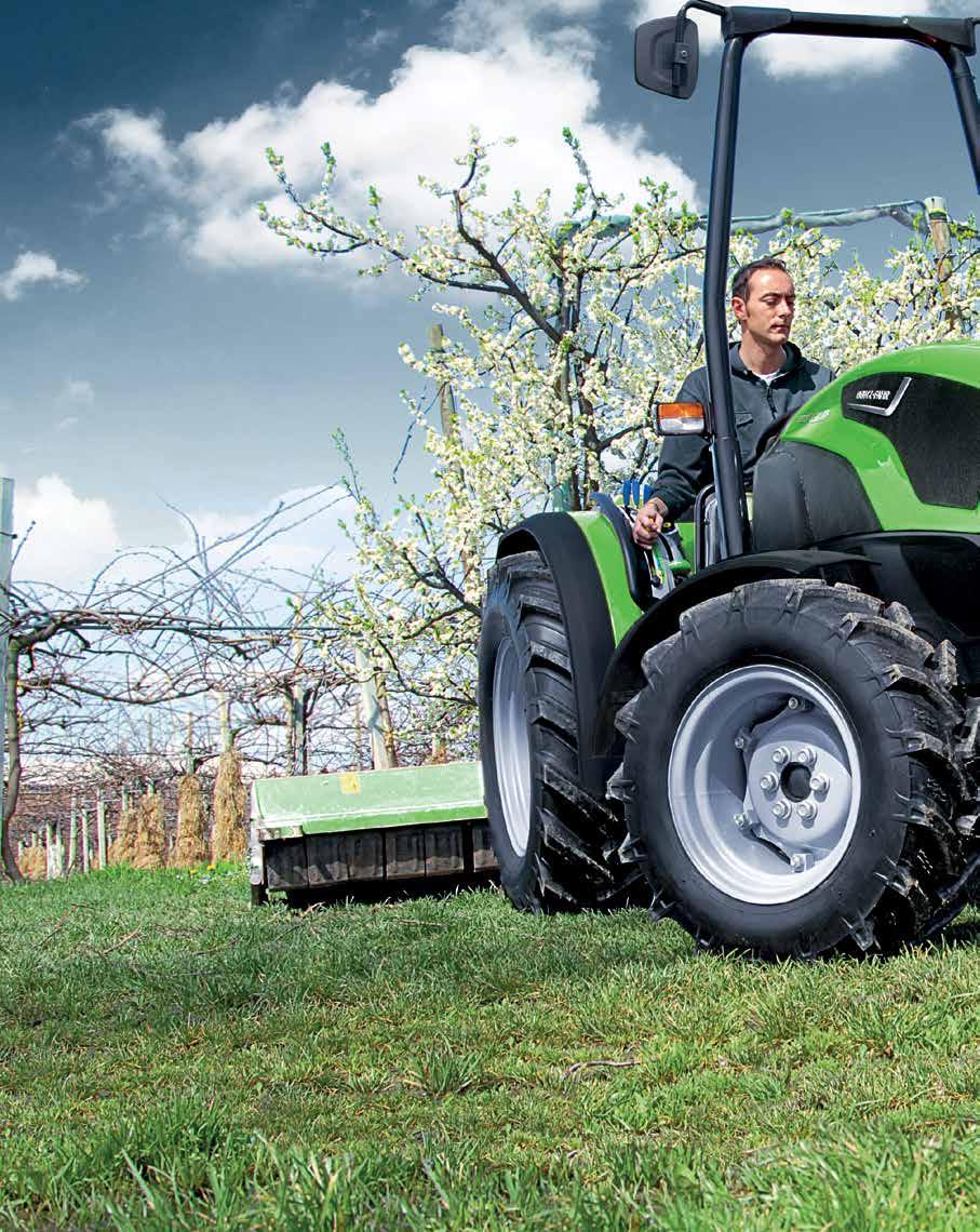 24-25 CIĄGNIKI PROSTY CIĄGNIK SADOWNICZY. Nowe modele DEUTZ-FAHR Serii 5DF Ecoline to najlepszy wybór w przypadku właścicieli sadów i winnic.