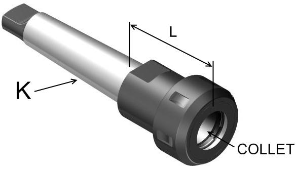 Uchwyty narzęziowe DIN00 / Toolholers DIN00 UCHWYTY NARZĘDZIOWE MORSE'A DIN MORSE'A TAPERS DIN Oprawki zaciskowe o narzęzi z chwytem walcowym o tulejek DIN (EO), z płetwą EO Collet Chucks for tool