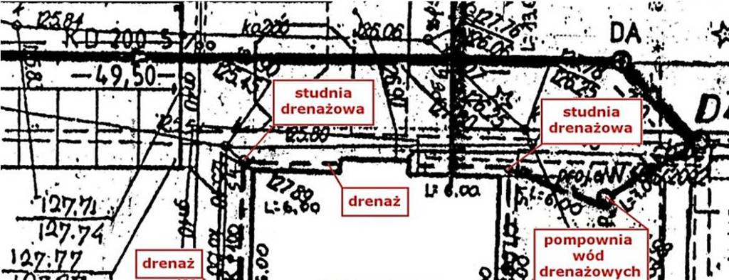 Diagnostyka w ocenie bezpieczeństwa konstrukcji 413 126,08 m, a poziom wody podziemnej 2,33 m pod powierzchnia terenu, czyli 0,12 m powyżej projektowanej rzędnej posadzki kotłowni.
