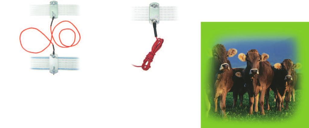 36 PRZEWODNIKI i AKCESORIA Zaciski Łącznik do drutu i plecionki EQUI-CLIP Służy do łączenia plecionek do 5,5 mm grubości i drutu ocynkowanego. Zapewnia mechaniczną ochronę zwierząt przed zranieniem.