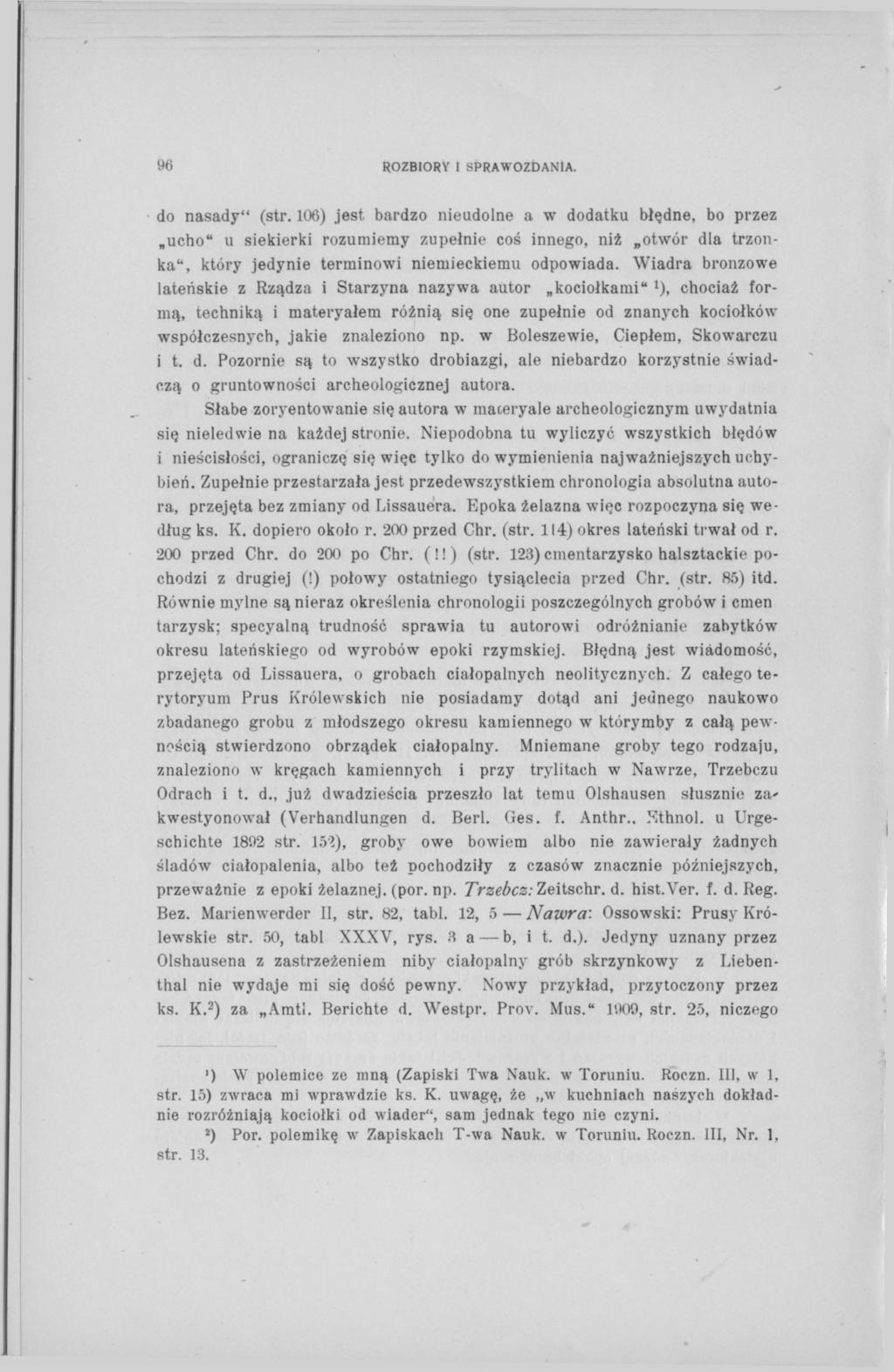 96 ROZBIORY I SPRAWOZDANIA. do nasady" (str.