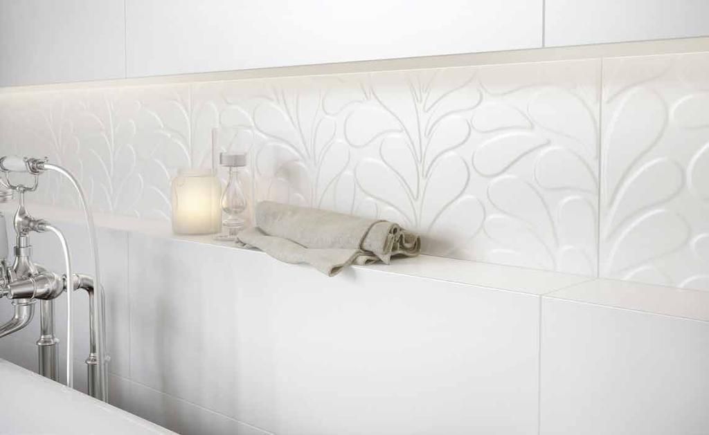 ) 5) 6) PŁYTKI PODŁOGOWE / FLOOR TILES 7) 8) PŁYTKI ŚCIENNE / WALL TILES 3) NT035-001-1 MOON LINE white satin structure 6) NT03-002-1 PS 901 white satin 1) OP59-011-1 NORDIC OAK wenge