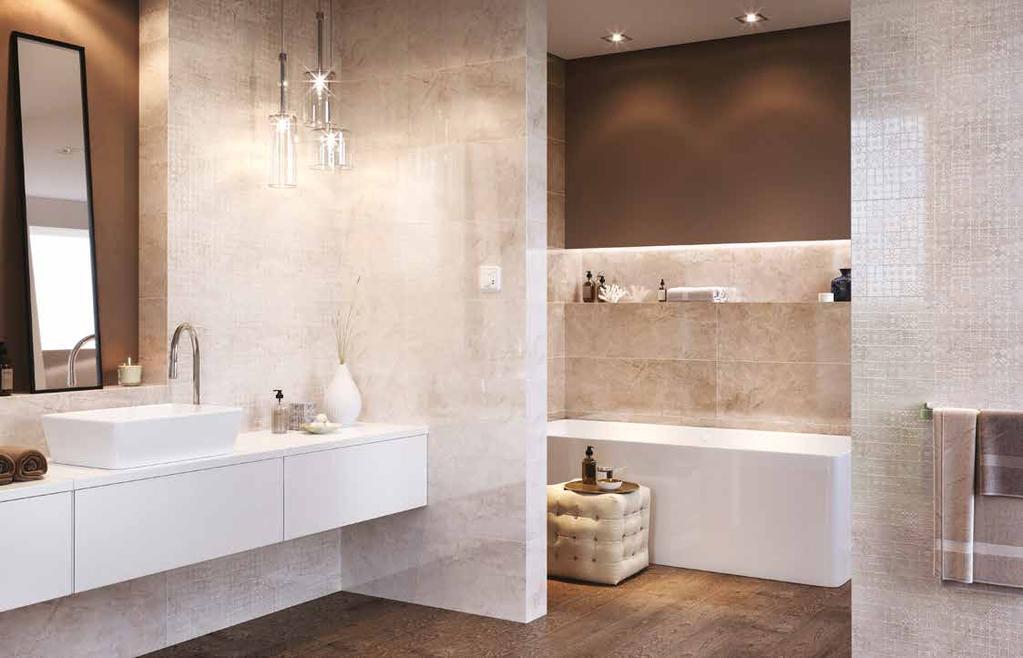 1) 2) 3) PŁYTKI ŚCIENNE / WALL TILES 1) OP72-005-1 GRAND MARFIL beige 2)