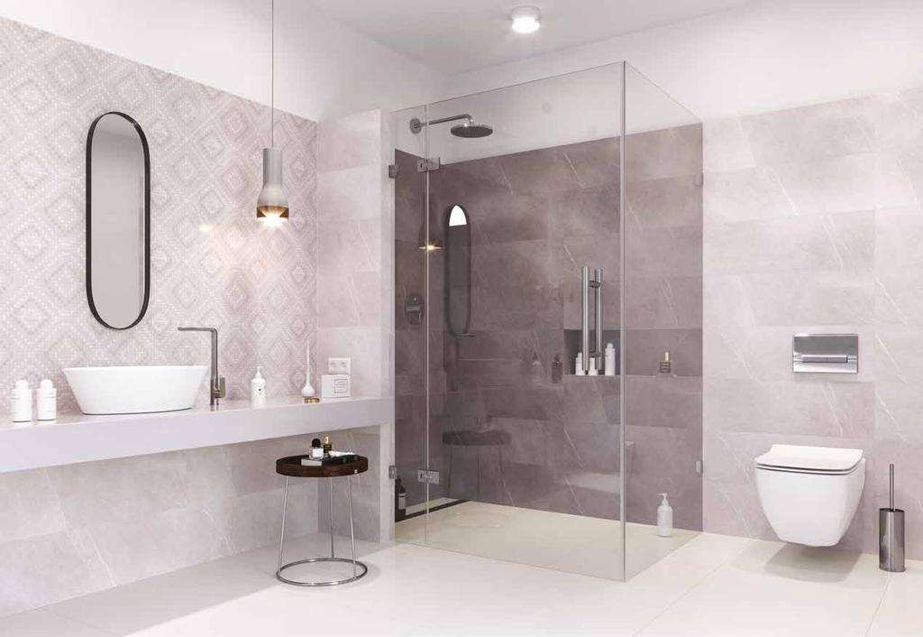 bathroom was designed with the use of