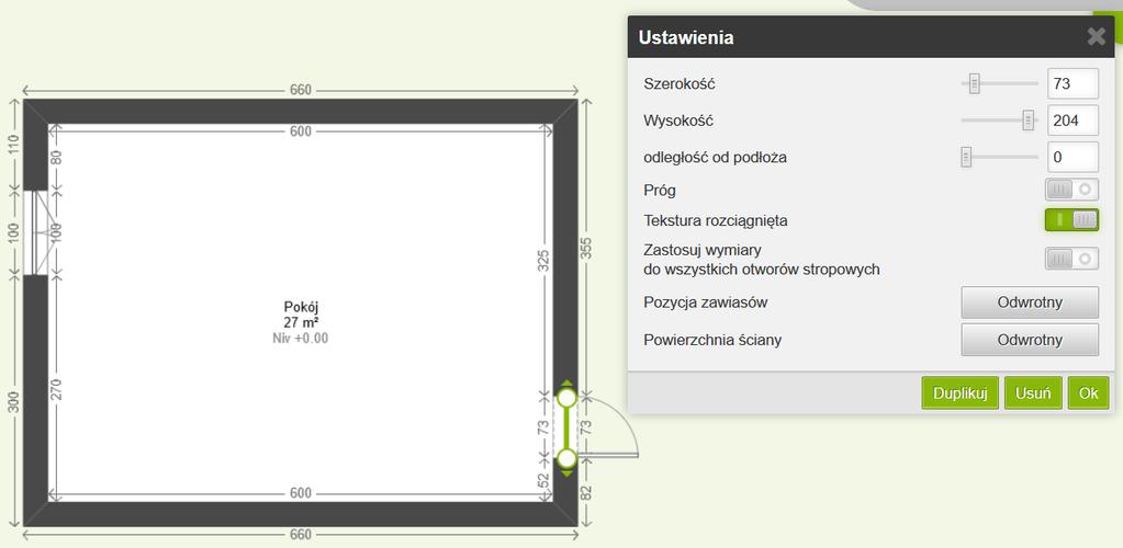 Rysunek 2D Kliknięcie prawym przyciskiem myszy na dodanym już obiekcie umożliwi zmianę jego właściwości Zaznaczamy w ten