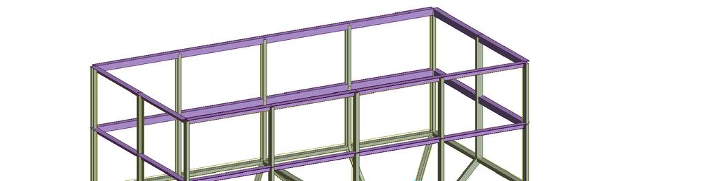 3.2 OBLICZENIA STATYCZNO WYTRZYMAŁOŚCIOWE. Obliczenia statyczno-wytrzymałościowe zostały wykonane w programie ROBOT STRUCTURAL ANALYSIS PROFESSIONAL 2012. 3.2.1 Widok konstrukcji 3.2.2 Dane pręty