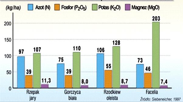 Tab.3 Przykłady przyrostu plonu ziarna po zastosowaniu różnych poplonów. Międzyplon Biomasa poplonu t s. m.