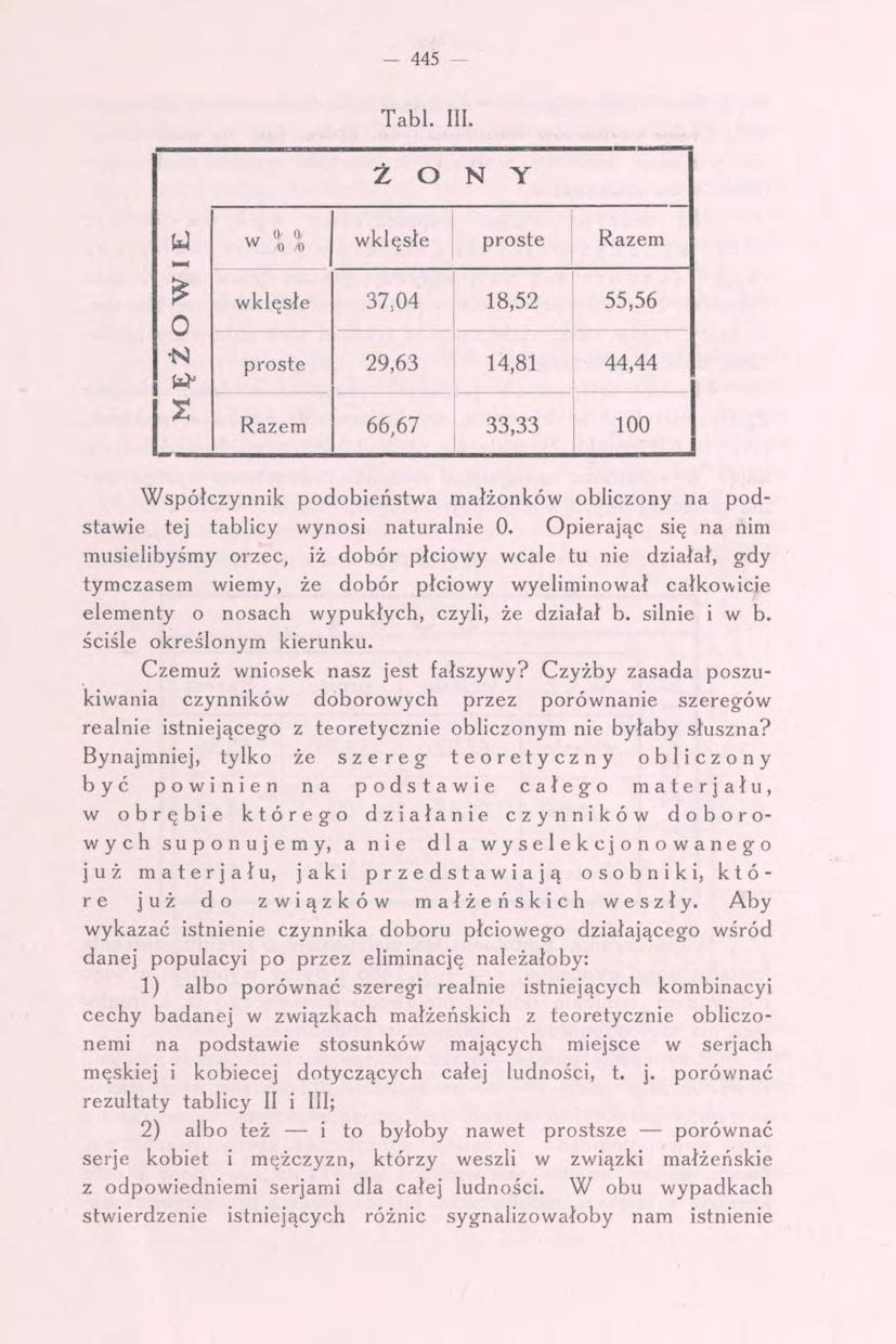 - 445 Tabl. III.