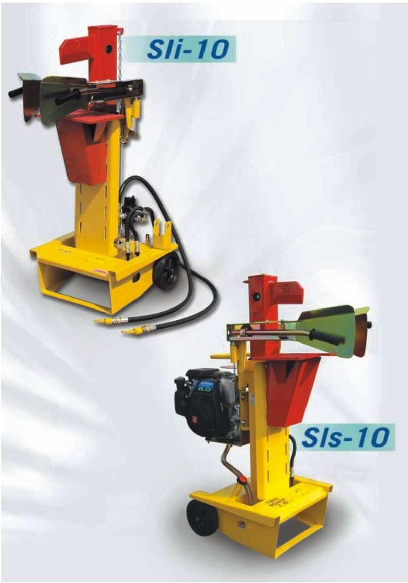 SLi-10 Kod prod. 1002391 hydrauliczny 9500 kg - 90 cm 135 kg Wymiary cm 72 x 90 x 108 Złącze hydrauliczne, pompa o dużej wydajności, rozdzielacz o przepływie oleju 40 l/min.