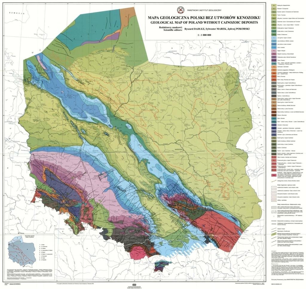 Budowa geologiczna Polski W pokrywie permskomezozoicznej, w czasie orogenezy alpejskiej powstały szerokopromienne formy synklinalne i antyklinalne.