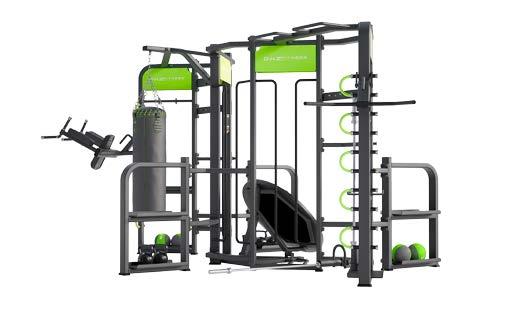 WYPOSAŻENIE EQUIPEMENT reaktor do piłek lekarskich (rebounder) półki na piłki lekarskie (ball storage) stanowisko bokserskie (fight