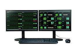 Vista 120 03 Powiązane produkty Centrala Vista 120 CMS Łatwa w obsłudze centrala Vista 120 CMS umożliwia centralne monitorowanie przyłóżkowe parametrów życiowych do 64 pacjentów