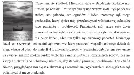Przechodzimy do paska Formatowanie i klikamy przycisk Po³o enie w sekcji