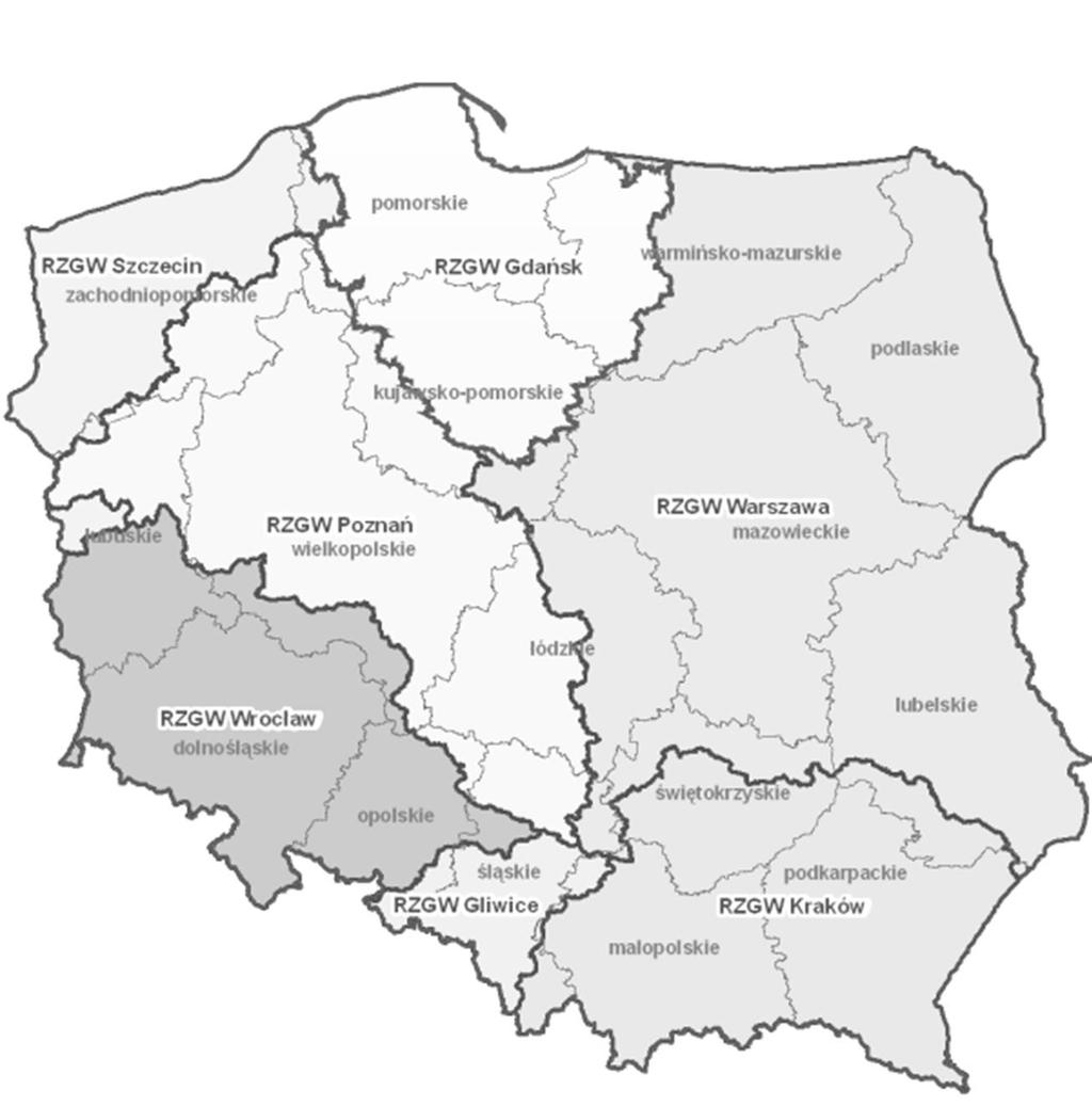 AKTUALNE RZGW 1. Gdańsk 2. Gliwice 3. Kraków 4. Poznań 5. Szczecin 6. Warszawa 7. Wrocław NOWE RZGW 8. Białystok 9. Bydgoszcz 10. Lublin 11.