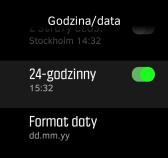 W przypadku ustawień z zakresem wartości, zmień wartość, przewijając palcem w górę lub w dół, albo naciskając górny lub dolny przycisk. 5.