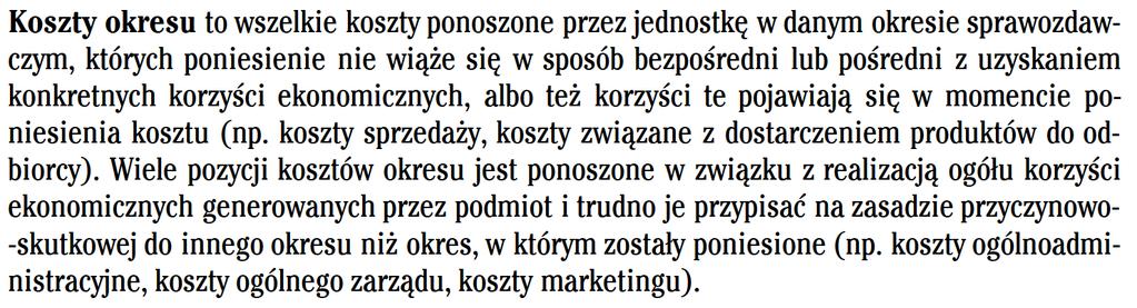 Koszty okresu Walińska, Ewa. MERITUM Rachunkowość.