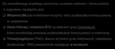 grup metylowych, które umożliwiają ponowne przekształcanie homocysteiny w