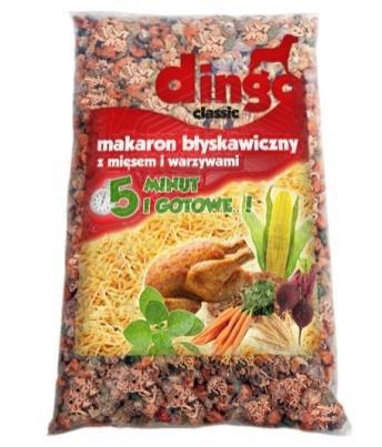 Cena : [2,10 netto / kg] DINGO CLASSIC DLA PSÓW W KAŻDEJ GRUPIE WIEKOWEJ Z MIĘSEM DROBIOWYM I WARZYWAMI Kompletnie zbilansowana karma dla psów w każdej grupie wiekowej.