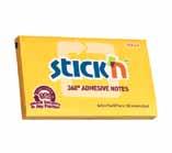PRODUKTY Notesy samoprzylepne 360 stopni Notes samoprzylepny o wymiarach 76x76 mm i 127x76 mm z klejem umieszczonym wokół wszystkich krawędzi karteczki.
