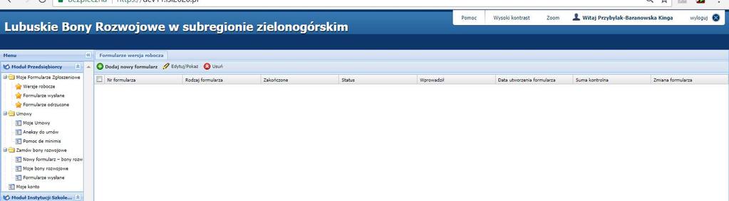 2. Strona logowania W celu zalogowania się do systemu należy wpisać e-mail (login) i hasło, a następnie zaznaczyć Nie jestem robotem.
