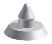 Przelotka Grommet Przyssawka Suction cup Wykonana z szarej lub białej gumy.