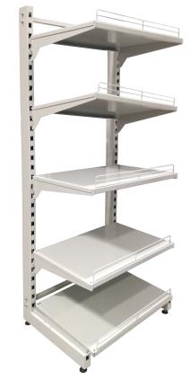 SP-RS NEW 725/825 590 686/786 500 ~2000 System pó³kowy Wykonany ze stali lakierowanej proszkowo na kolor RL 9006 (inne kolory dostępne na zapytanie).