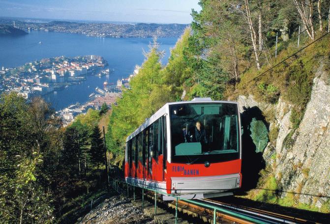Bergen jest otoczony siedmioma górami z których można