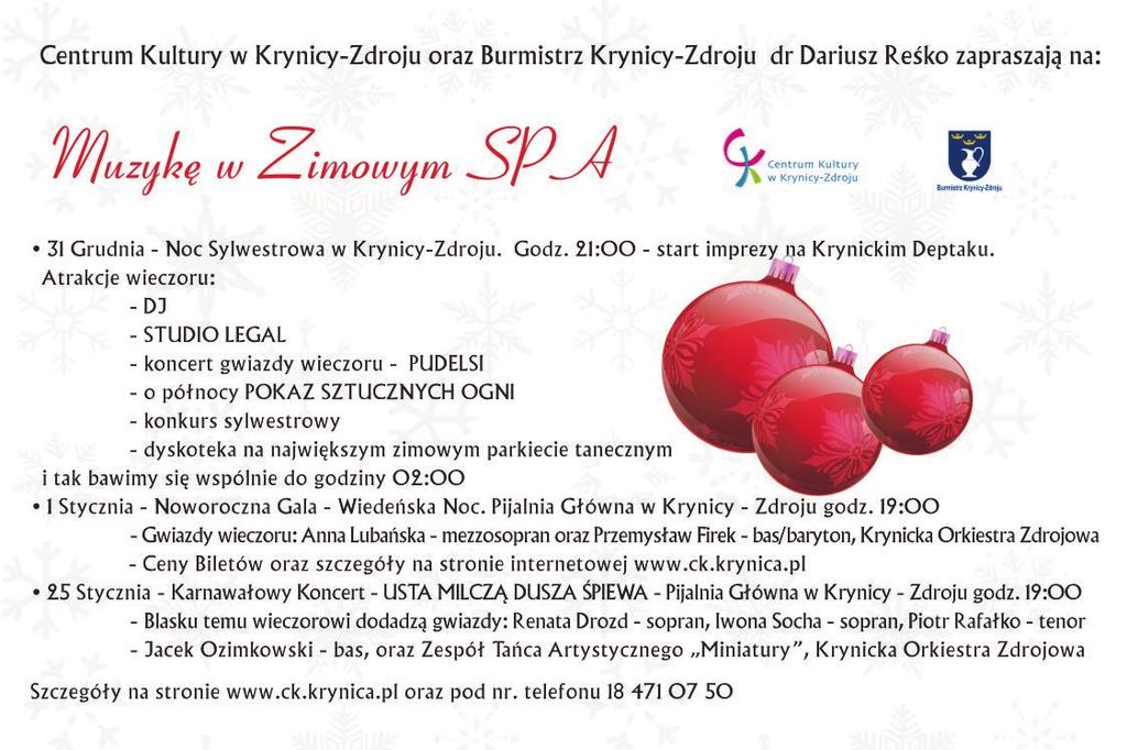 8 WYKAZ WYKONAWCÓW ODPOWIEDZIALNYCH ZA ZIMOWE UTRZYMANIE DRÓG NA TERENIE GMINY KRYNICY-ZDROJU W SEZONIE ZIMOWYM 2012/2013 Koordynator zimowego utrzymania dróg z ramienia Urzędu Miejskiego w