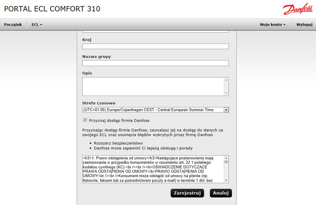 Można wybrać, która z przykładowych aplikacji jest najbardziej odpowiednia dla danej instalacji oraz dodać opis regulatora ECL Comfort 296 / 310.