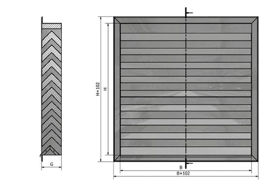 Dane techniczne Wymiar H [mm] Ciężar przy grubości zabudowy G=150mm [kg] Wymiar B [mm] 600 800 1000 1200 1400 1600 1800 2000 600 24 30 35 41 47 53 59 65 800 30 38 45 53 61 68 76 84 1000 37 46 55 65