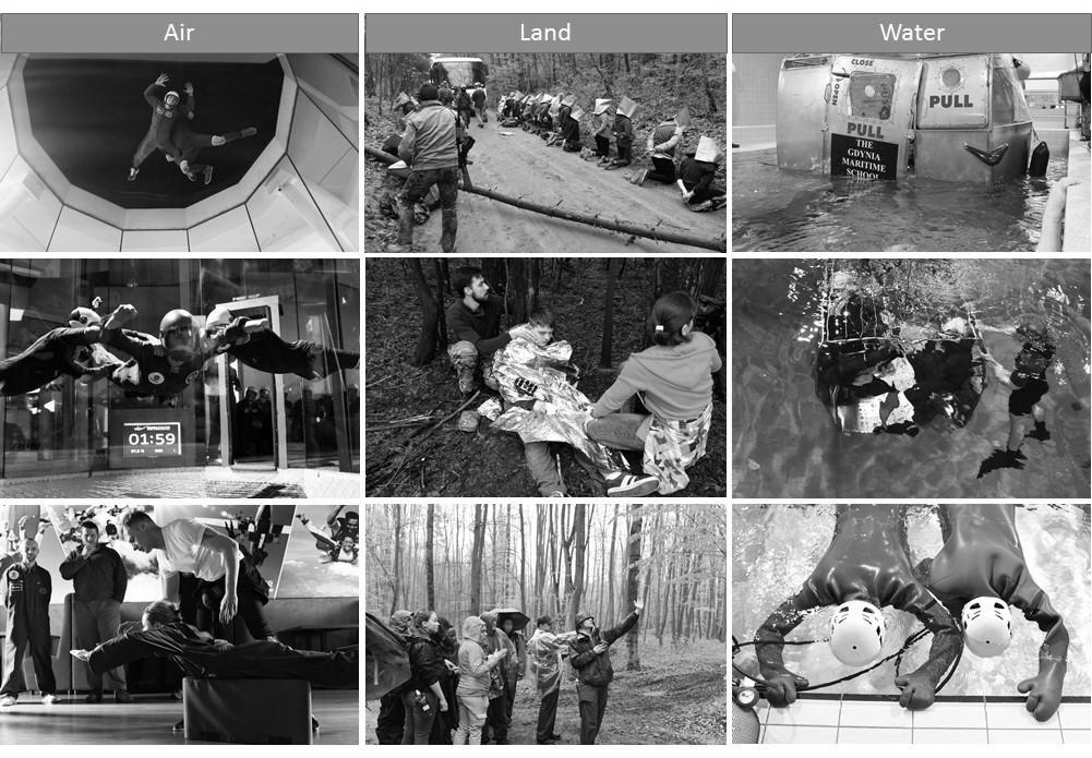 Fotoreportaż ze szkolenia analogowych astronautów Air/Land/water, które odbyło się 5-7 maja 2017.