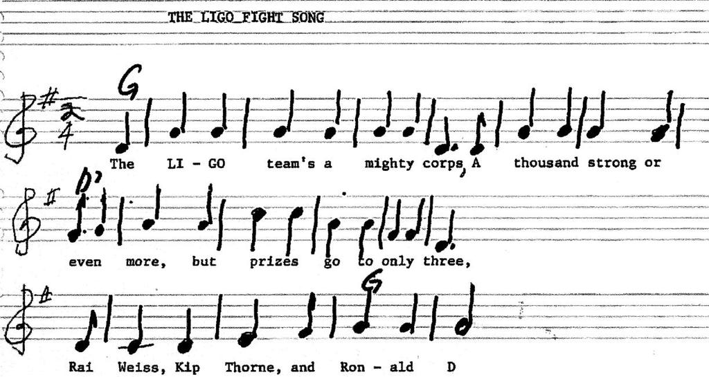 The LIGO Fight Song * Virginia Trimble 1,2 1 Dept. of Physics & Astronomy, Univ.