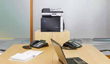 bizhub C35, kolorowe urządzenia wielofunkcyjne bizhub C35 Uniwersalny komunikator Pomysłowa kolorowa drukarka wielofunkcyjna () firmy Konica Minolta łączy doskonałą wydajność i niesamowitą wartość.