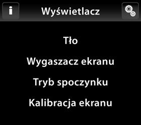 USTAWIENIA Ustawienia / Wyświetlacz (rys. 1-2) rys. 3 Tło: wybór koloru tła ekranu (czarny, niebieski, zielony, fioletowy).