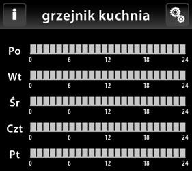 Uwaga: przytrzymanie ikony strzałek powoduje automatyczną, szybką zmianę danej wartości.