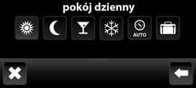 Po zatwierdzeniu ustawień (przyciskiem OK ) pojawi się ekran ustawień końca programu wakacyjnego, gdzie także określa się dzień, miesiąc i rok.