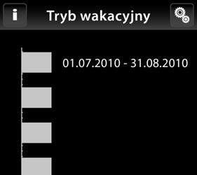 Jeżeli nie zostanie wybrany żaden z przedziałów czasowych, klikniecie ikony kosza usunie wszystkie interwały czasowe programu wakacyjnego.