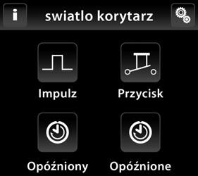 Wybranie którejkolwiek z nazw spowoduje przejście do ekranu sterowania (rys. 2) gdzie znajdują się funkcje: Załącz Wyłącz. Załączanie / Funkcje Naciskając przycisk Kolejne funkcje (rys.