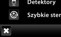 STEROWANIE / DETEKTORY Menu główne / Detektory Menu detektory służy do wizualizacji i sterowania urządzeniami przy pomocy czujników. Po dotknięciu na tę sekcję (rys.