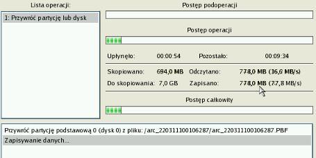 74 12. Po zakończeniu operacji zamknij Kreatora i uruchom ponownie komputer. Aby uruchomić system Windows na innym sprzęcie, ukończ dodatkowo pracę kreatora Dostosowania systemu operacyjnego P2P.