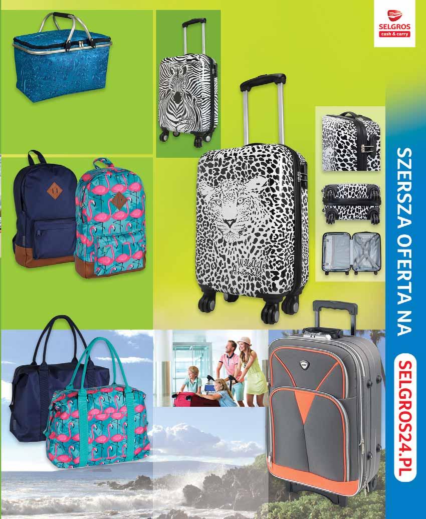 TORBA IZOTERMICZNA materiał: poliester aluminiowy stelaż wnętrze pokryte powłoką aluminiową wymiary: 42 x 26 x 26 cm 35324425 24 90 z VAT 30.63 WALIZKA LEOPARD 54 CM walizka 64 cm w cenie: 209.